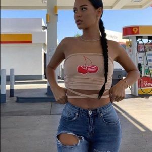 Omighty tube top cherry